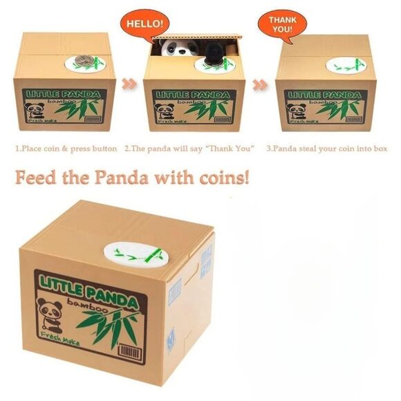 Money Bank Panda Coin piggy bank funny panda - Picture 2 of 4